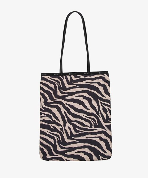LeSportsac VERTICAL CITY TOTE/アップタウンラフィアゼブラ/ブラック アップタウンラフィアゼブラ/ブラック