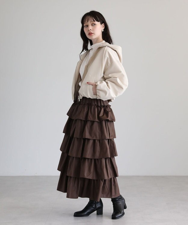 Green Parks ・ＥＬＥＮＣＡＲＥ　ＤＵＥ　ショートマウンテンパーカー Ivory