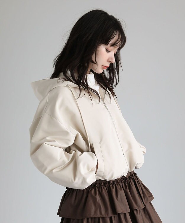 Green Parks ・ＥＬＥＮＣＡＲＥ　ＤＵＥ　ショートマウンテンパーカー Ivory