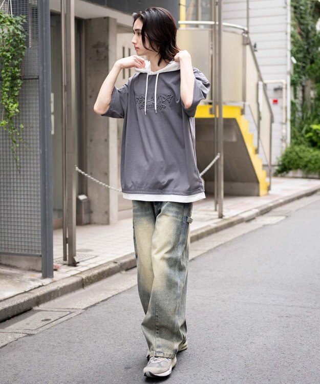 WEGO 【接触冷感/ユニセックス着用ITEM】エンボスロゴグラフィックTPK（SS） スミクロ