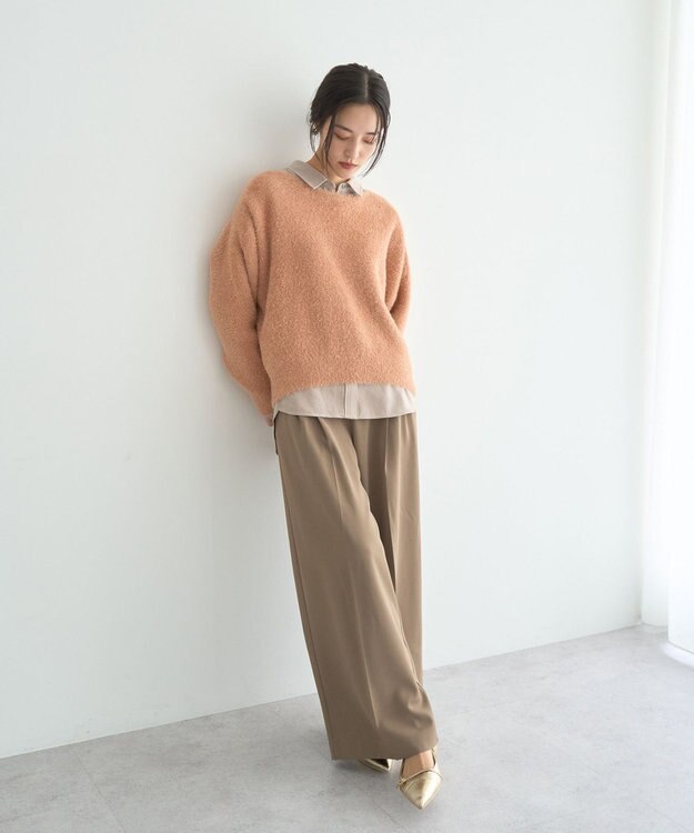 YECCA VECCA ラメシャギードルマンニット Orange