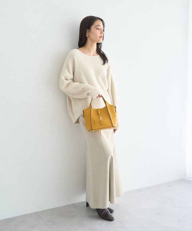 YECCA VECCA ラメシャギードルマンニット Ivory