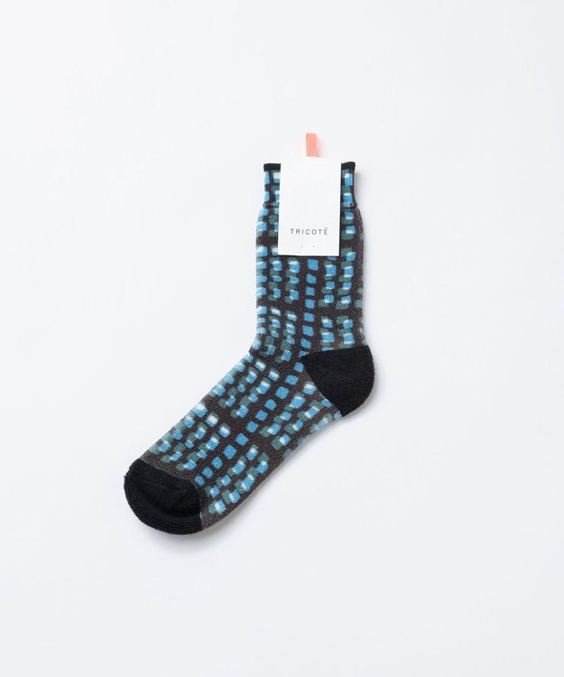 TRICOTE CHECK PILE SOCKS / CHECKパイルソックス 32BLUE
