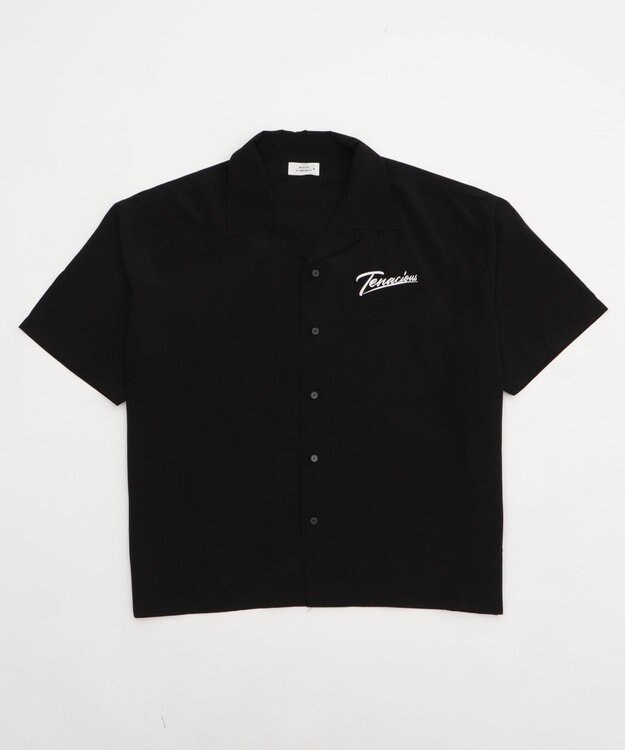 WEGO 【ユニセックス着用ITEM/MLサイズ展開】オープンカラーグラフィックシャツ（SS） ブラックその他