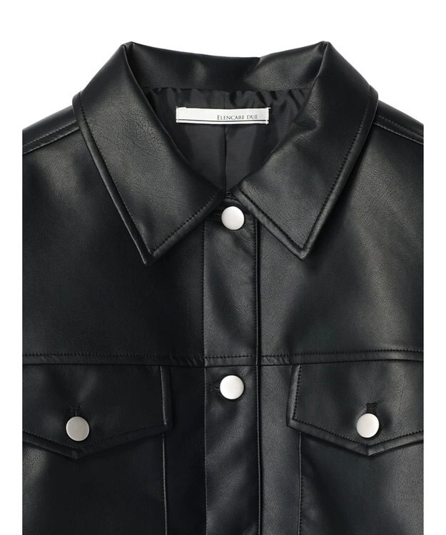 Green Parks ・ＥＬＥＮＣＡＲＥ　ＤＵＥ　合皮Ｇジャン Black