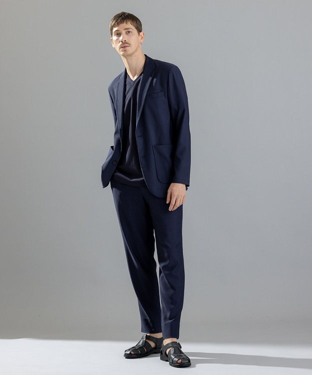 JOSEPH HOMME コンパクトストレッチジャージー　ＶネックＴシャツ ネイビー系