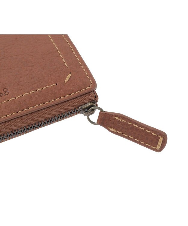 genten リラサート 二つ折り財布 ダークキャメル