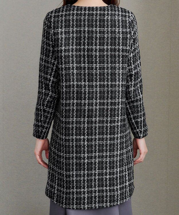 Tiaclasse L ツイードコート ブラック