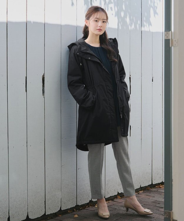 Tiaclasse 【安田美沙子さん着用・新色追加】ウォーマル中綿フーデッドコート ブラック