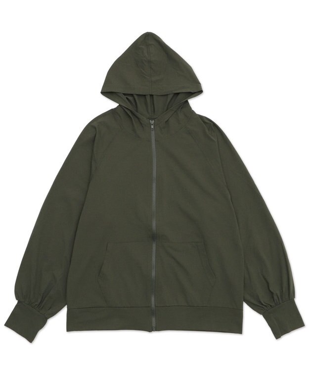 WEGO 【UVカット/吸水速乾】ラッシュガードパーカー カーキ