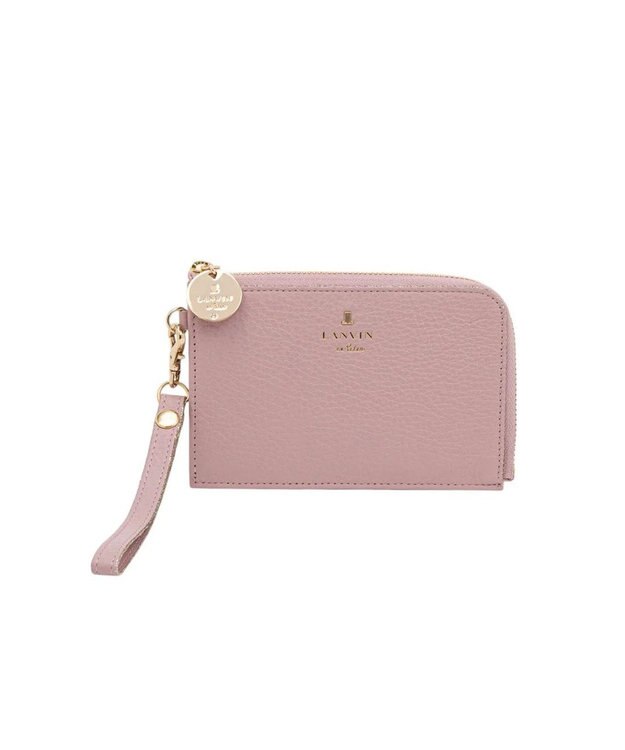 LANVIN en Bleu メラニー キーリング付きマルチケース ピンク