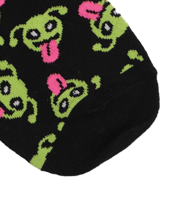 WEGO エイリアン総柄ショートソックス ブラック