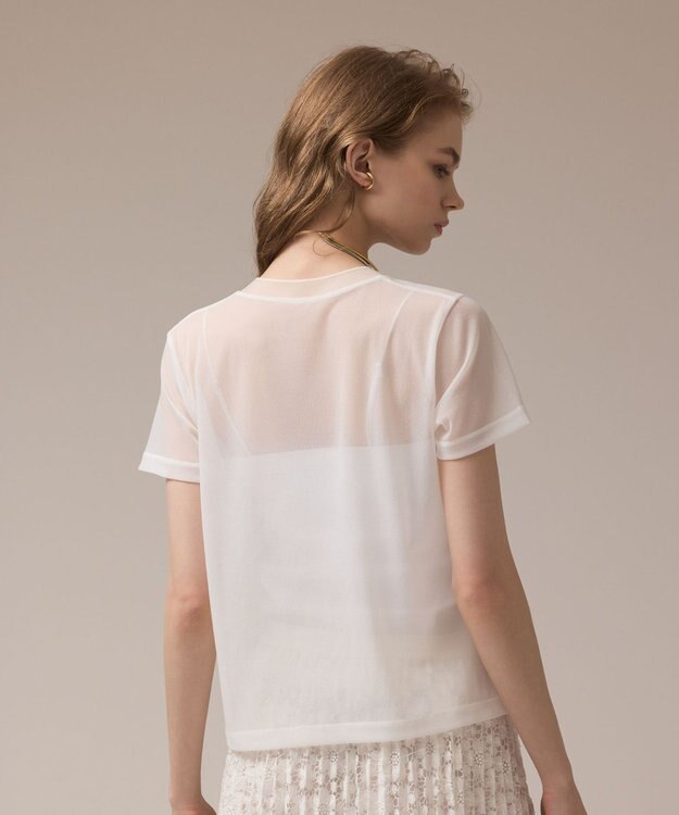 GRACE CONTINENTAL シアーカットトップ ホワイト