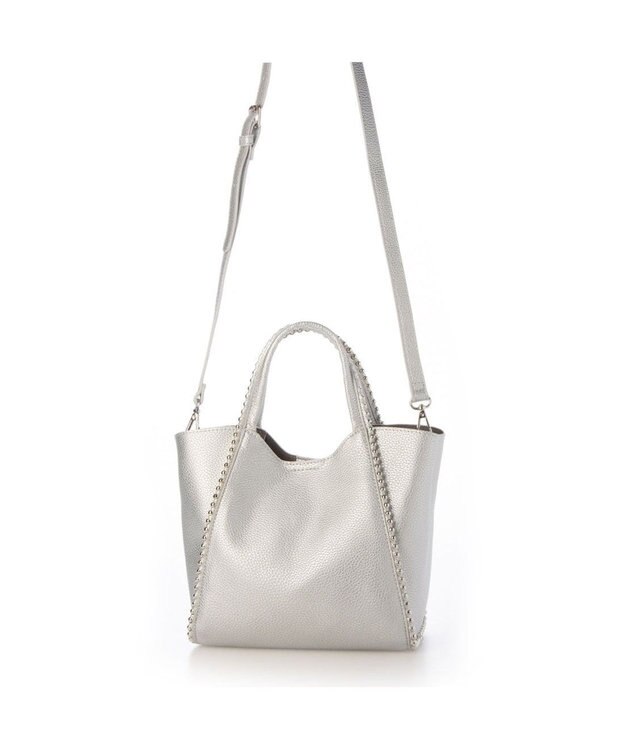 UNBILLION 【テレビ ドラマ着用アイテム】カシュカシュ cachecache / ボールチェーン2wayミニトートバッグ シルバー