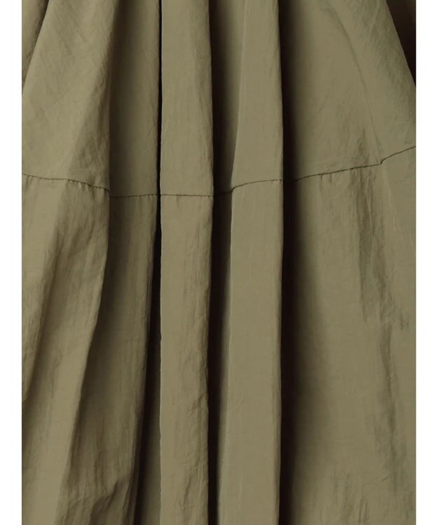 Te chichi タックギャザーボリュームポンチョブルゾン カーキ