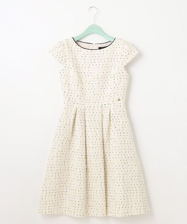 TOCCA CHIFFON TWEED ドレス アイボリー系