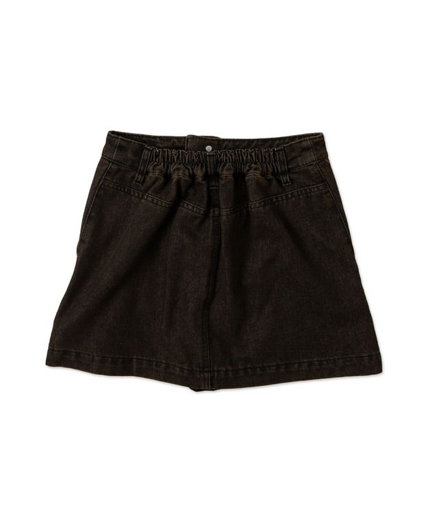 WEGO ヴィンテージウォッシュサス付スカパン ブラック