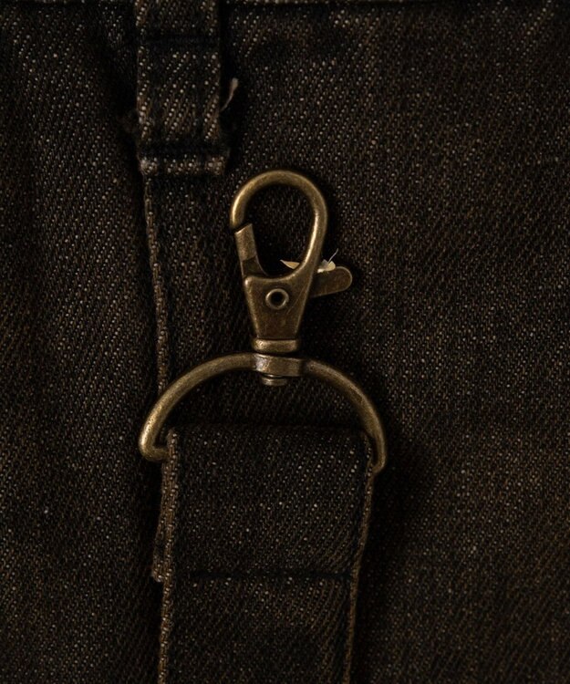 WEGO ヴィンテージウォッシュサス付スカパン ブラック