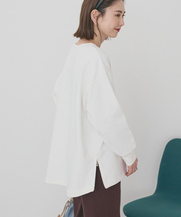 AMERICAN HOLIC サイドZIPスウェットプルオーバー Off White