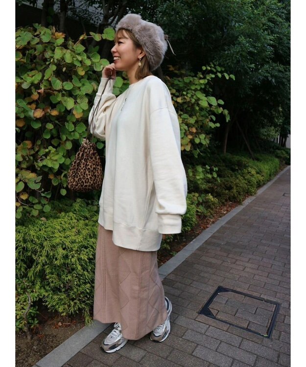 Green Parks ケーブルニットスカート Beige