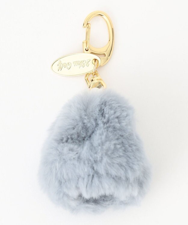 23区GOLF ギフトにも最適【WOMEN】ファー ボールポーチ スカイブルー系