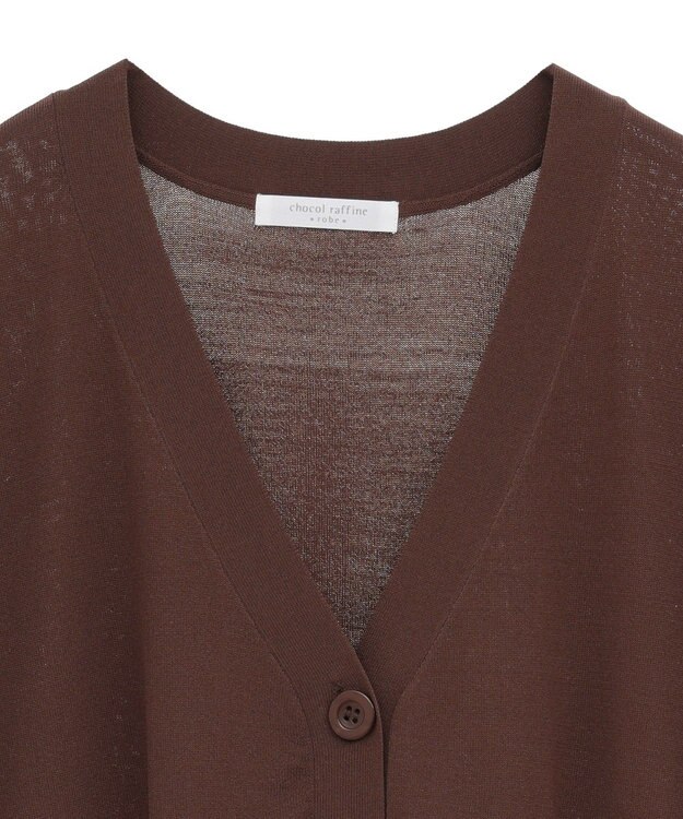 Green Parks フレンチスリーブカーディガン Brown