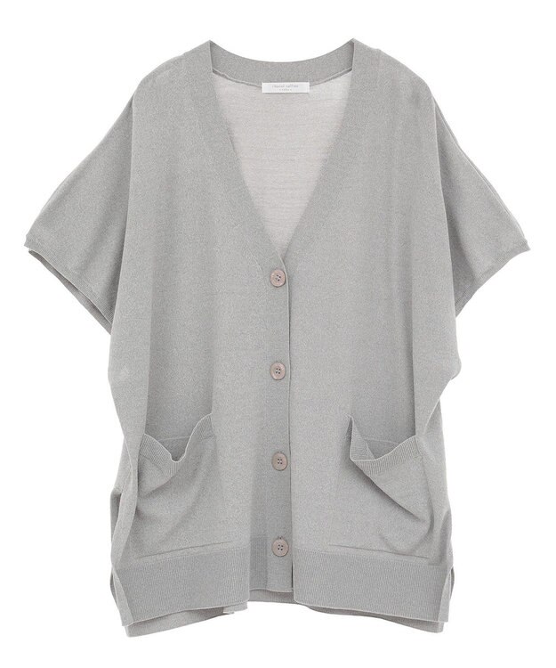 Green Parks フレンチスリーブカーディガン Gray Mixture