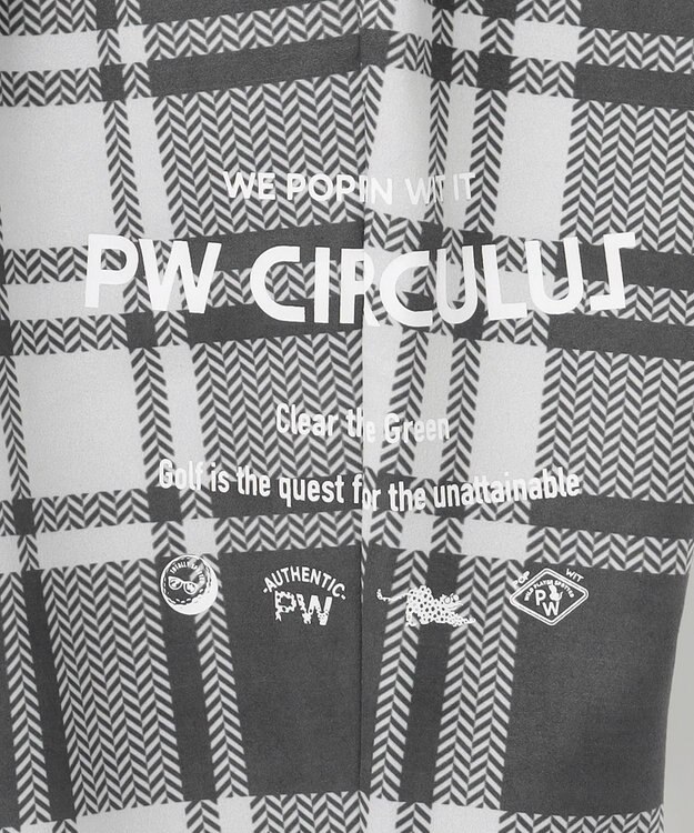 PW CIRCULUS 【MEN】チェック柄 スエードライクテーパードパンツ グレー系5