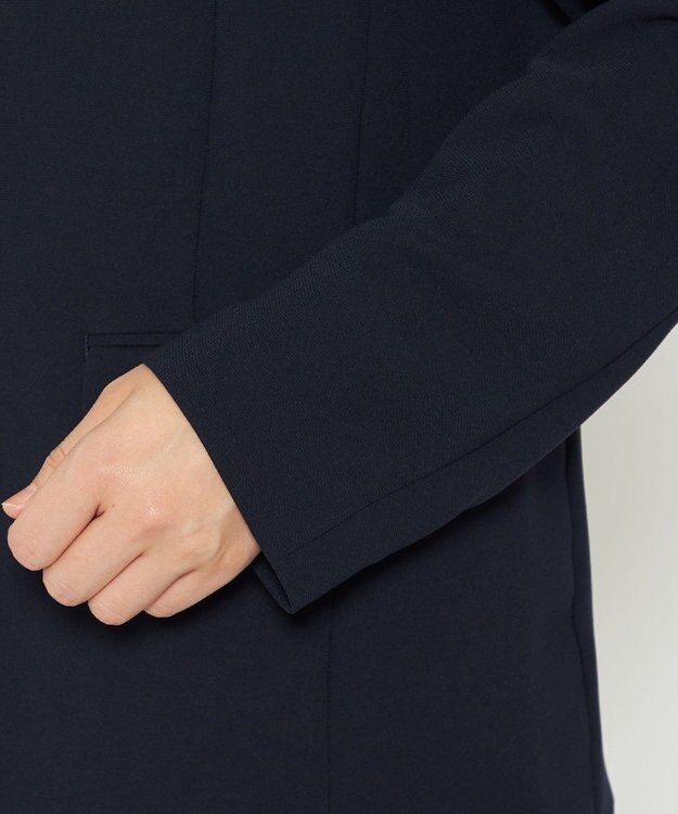uncrave 【防シワ・洗濯機洗い可】ウォッシャブル ダブルクロス ジャケット ネイビー