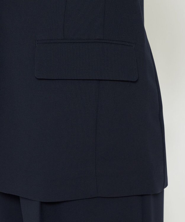 uncrave 【防シワ・洗濯機洗い可】ウォッシャブル ダブルクロス ジャケット ネイビー