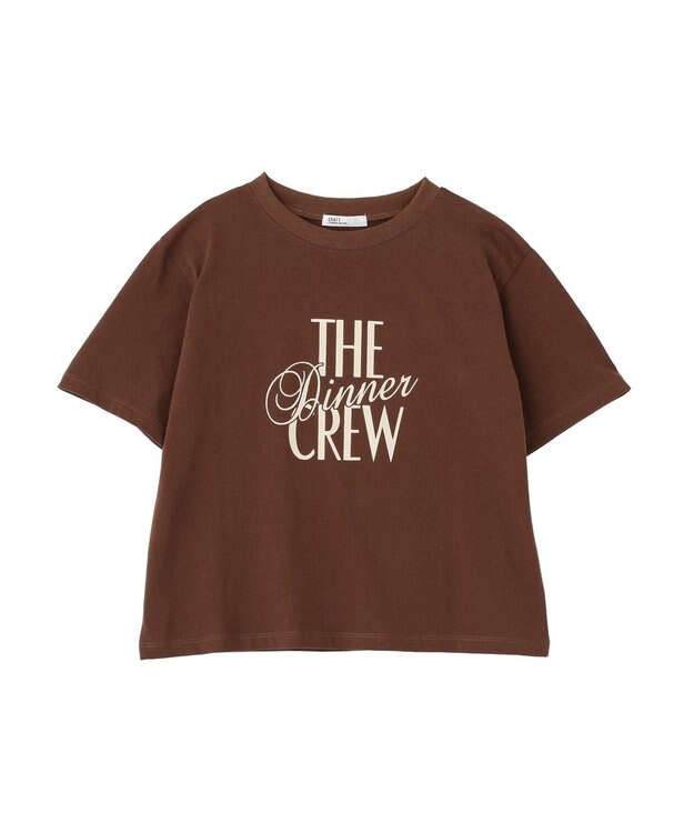 CRAFT STANDARD BOUTIQUE フロッキープリントＴシャツ Brown