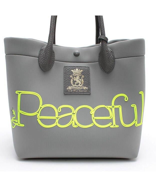 A.D.M.J. 【魔法の様に軽い】マジックライト/コード刺しゅうキューブトート25cm GR/MA