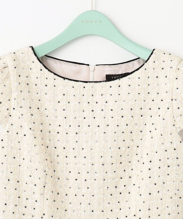 TOCCA CHIFFON TWEED ドレス アイボリー系