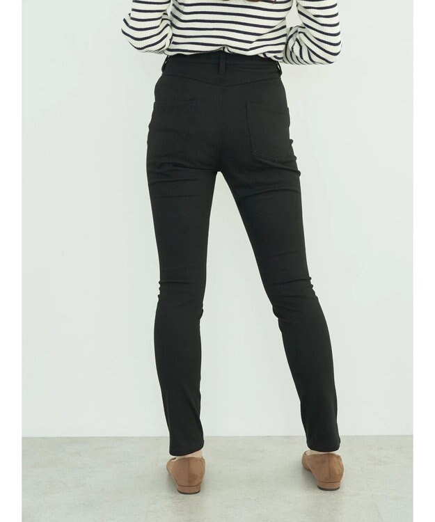 earth music&ecology 裏起毛スキニーパンツ Black