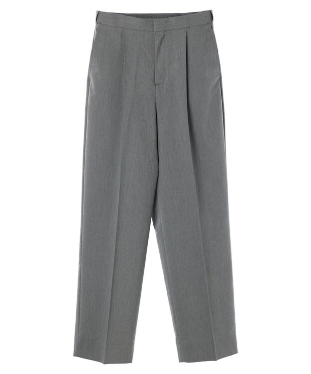 Green Parks きれいシルエットパンツII（ワイドストレート） Gray Mixture