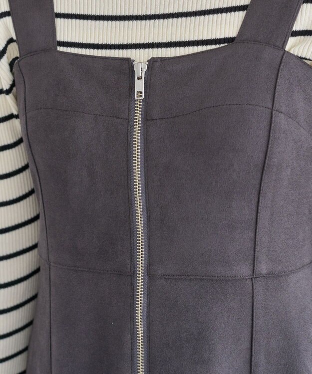 Green Parks ・ＥＬＥＮＣＡＲＥ　ＤＵＥ　スエードポンチジャンスカ Charcoal Gray