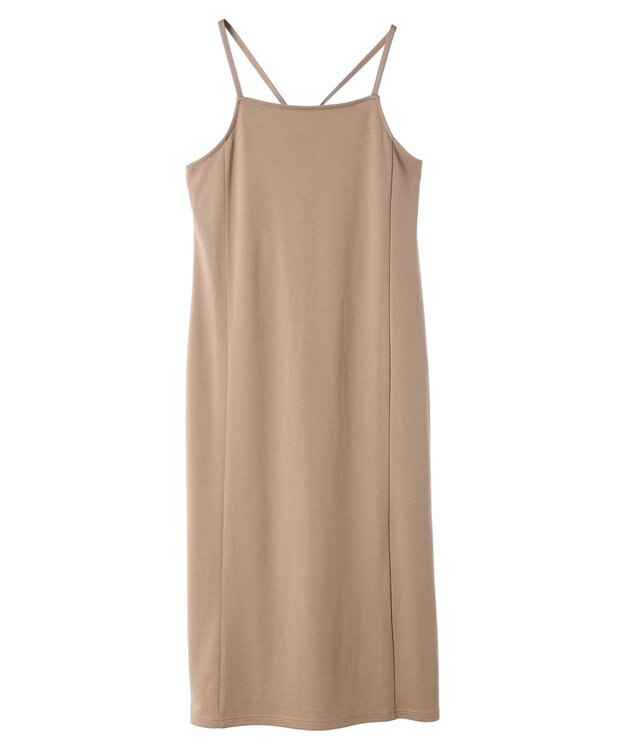 earth music&ecology ポンチＩラインキャミワンピース Beige