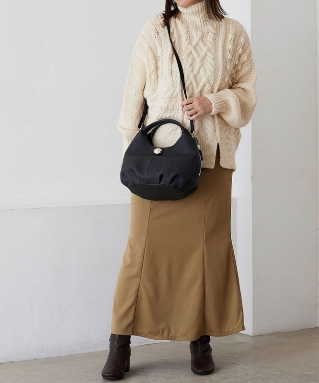 TOPKAPI 【TREASURE TOPKAPI】シュリンクレザー メタルパーツ 2WAY ショルダー バッグ ブラック