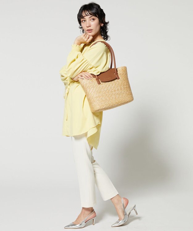 LA BAGAGERIE フラップかごトートバッグ ナチュラル