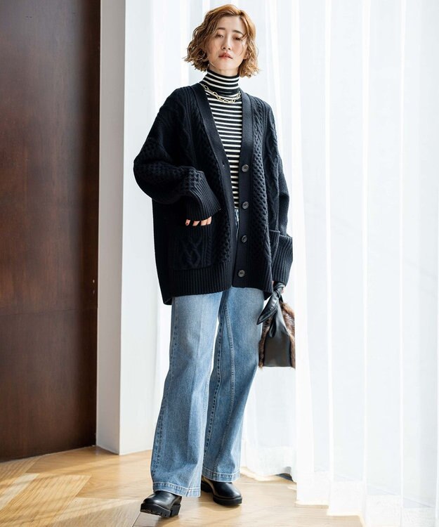 23区 フェイクファー2WAY ショルダー バッグ ダークブラウン系