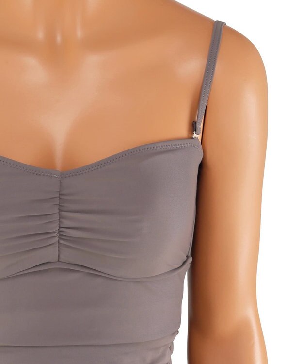 San-ai Resort（三愛水着楽園） パフスリーブトップス付き3点セット水着　9M　【San-ai Resort（サンアイリゾート）】 ブルー×グレー