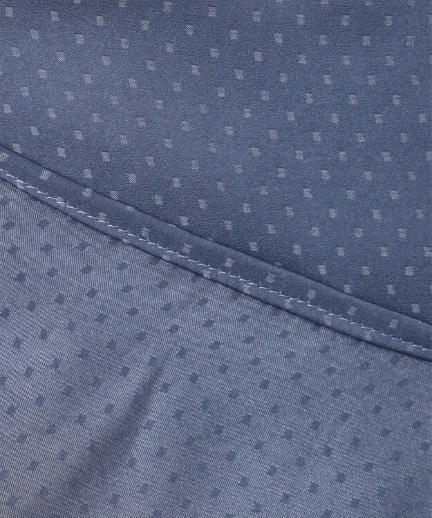 ANY SIS 【洗える】サテンドビー ブラウス ダルブルー