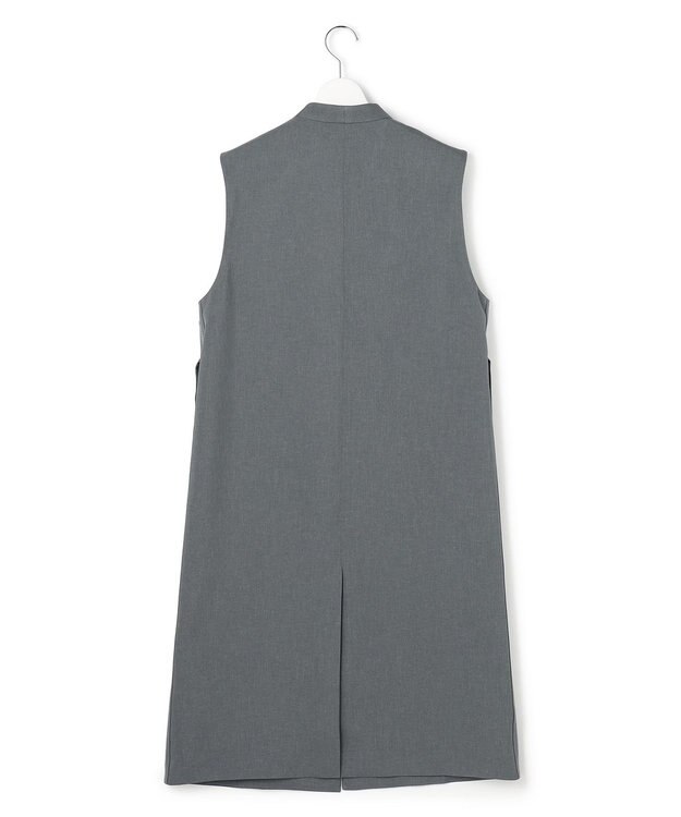 ICB L 【WEB＆一部店舗限定】 SerikaWorsted ノーカラーロングジレ ミディアムグレー