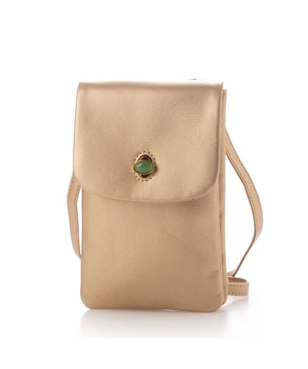 UNBILLION ペルケ perche ジェムストーンヒネリモバイルショルダー ゴールド