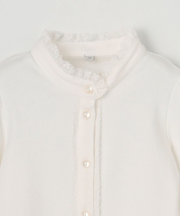 ANY KIDS スタンドカラー インナー ブラウス ホワイト