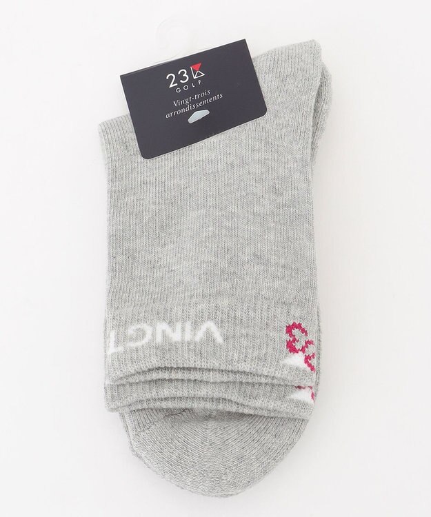 23区GOLF 【WOMEN】シンプルであらゆるウェアとコーディネイト可能◎ ナンバリング ソックス ライトグレー系