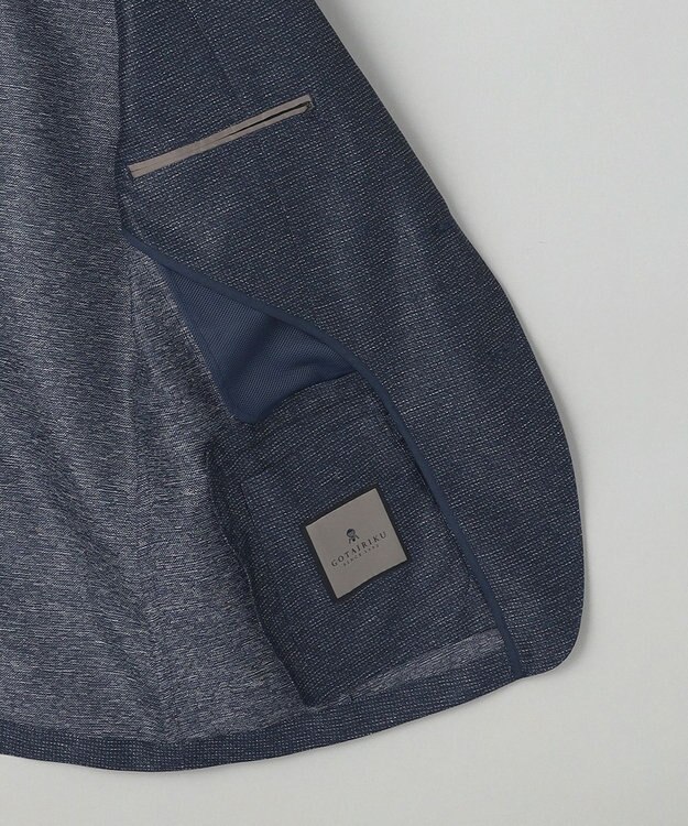 GOTAIRIKU 新素材セットアップ【通気性抜群/洗える/シワになりにくい】カラミプリントストレッチセットアップ ジャケット ネイビー系8