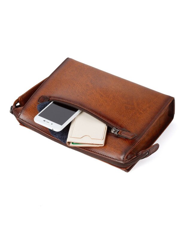 ACE BAGS & LUGGAGE LO HOMME PRESSE アルカイック 本革 日本製 セカンドバッグ 71851 ロ・オム・プレッセ ブラウン