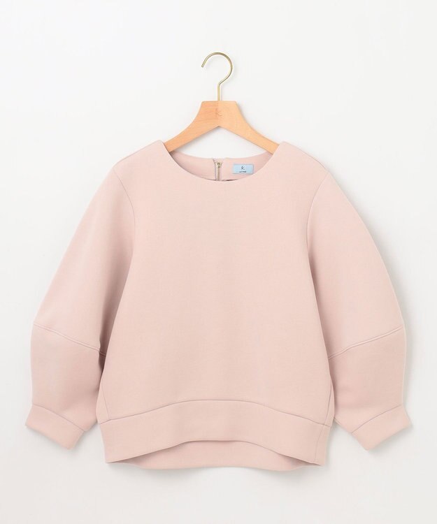 組曲 【WEB限定】パフスリーブ スウェットライクトップス ローズ系