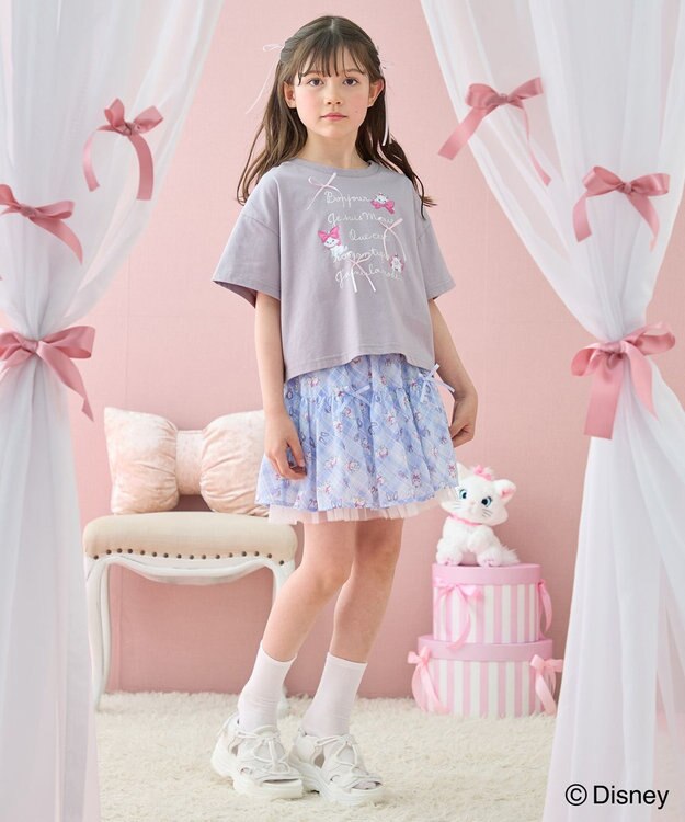 ANY KIDS 【ディズニー/マリー】ショート丈 半袖Tシャツ ライトグレー